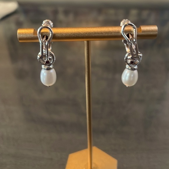 Judith Ripka sterling rope hoop earrings - Picture 3 of 11